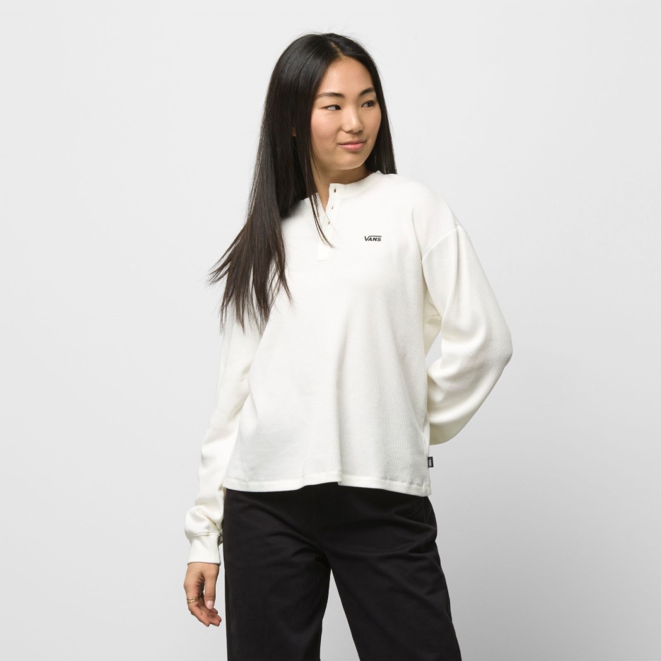 Vans Marley Haut Henley à Manches Longues Guimauve