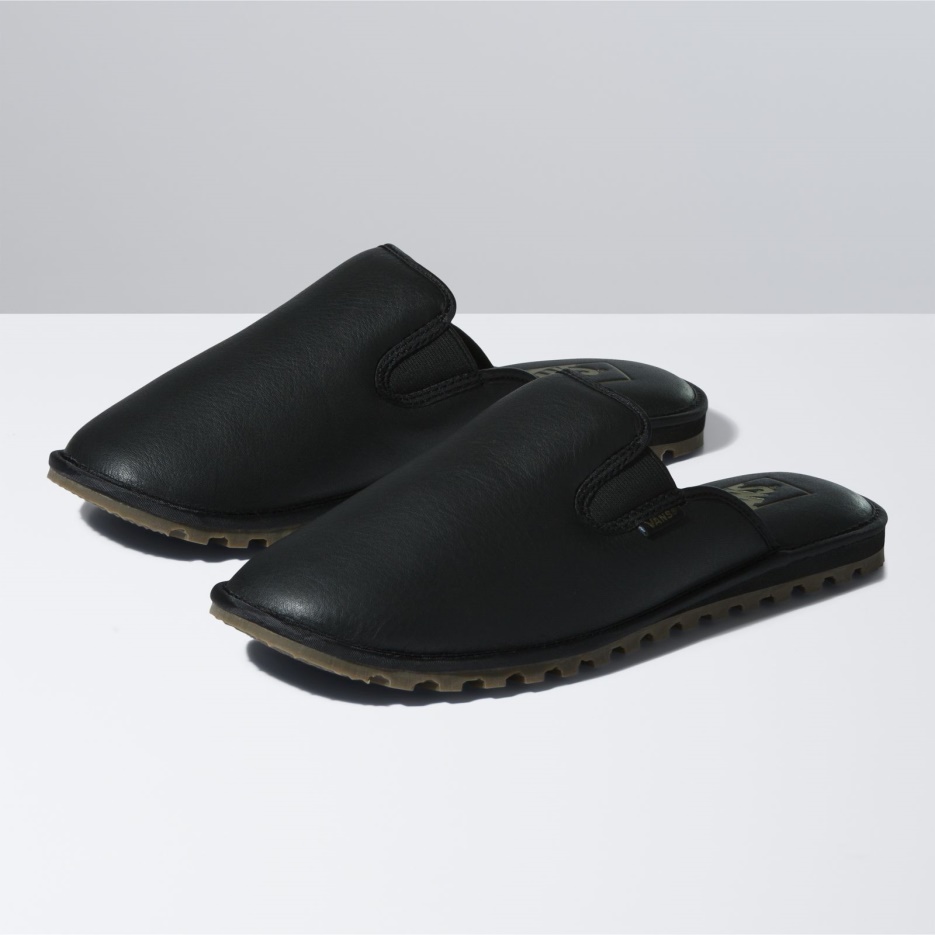 Vans Mountain Mule Cuir Beurre Noir-noir