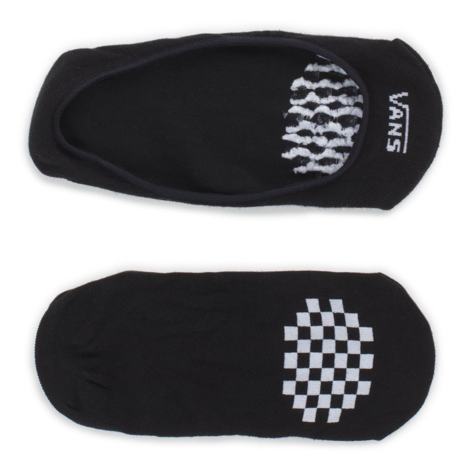 Vans No Show Chaussettes Lot De 3 Taille 7-10 Noir-blanc