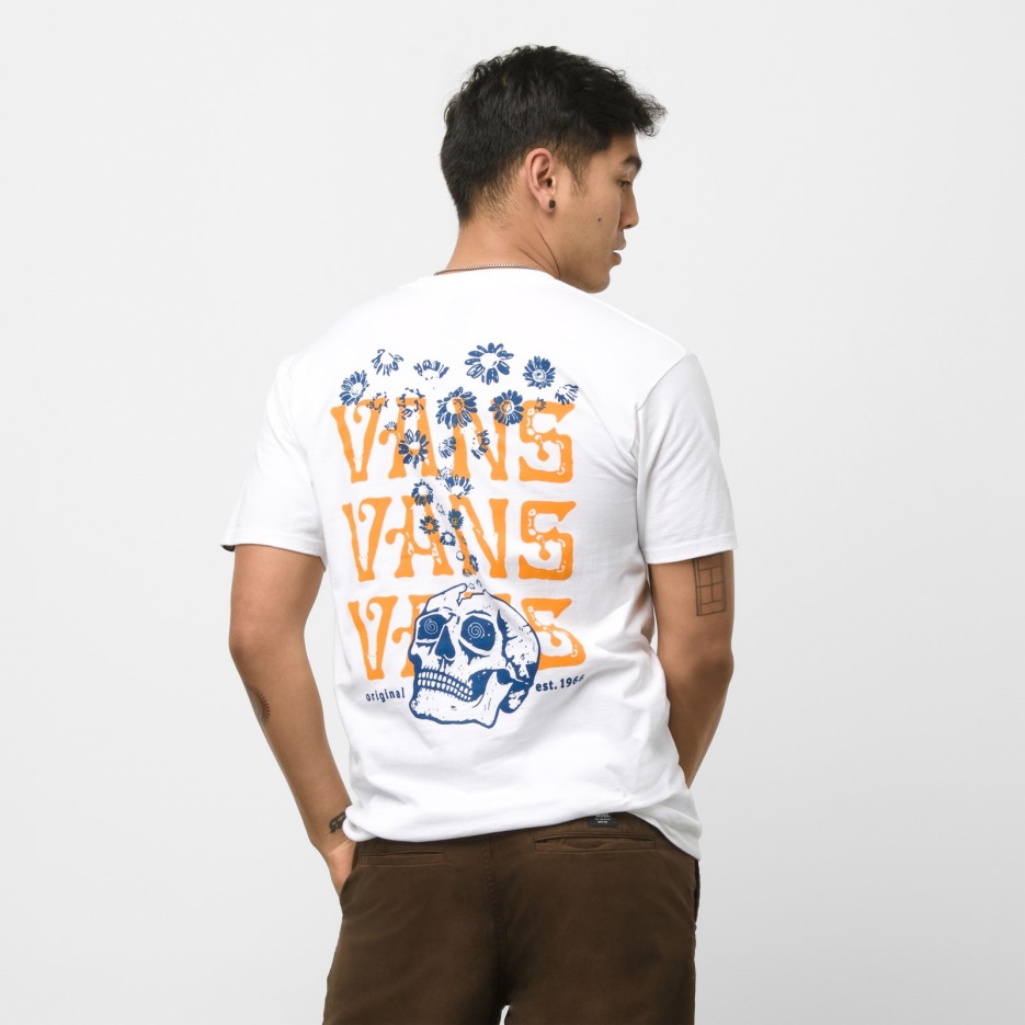 Tee Shirt Vans Og Skull Trip Blanc