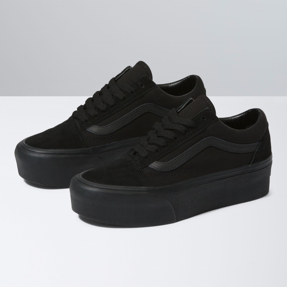 Vans Old Skool Stackform Daim-canvas Noir-noir