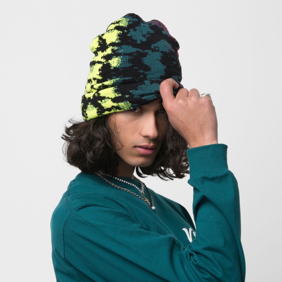 Vans Parkview Cuff Beanie Noir-violet-lime Punch