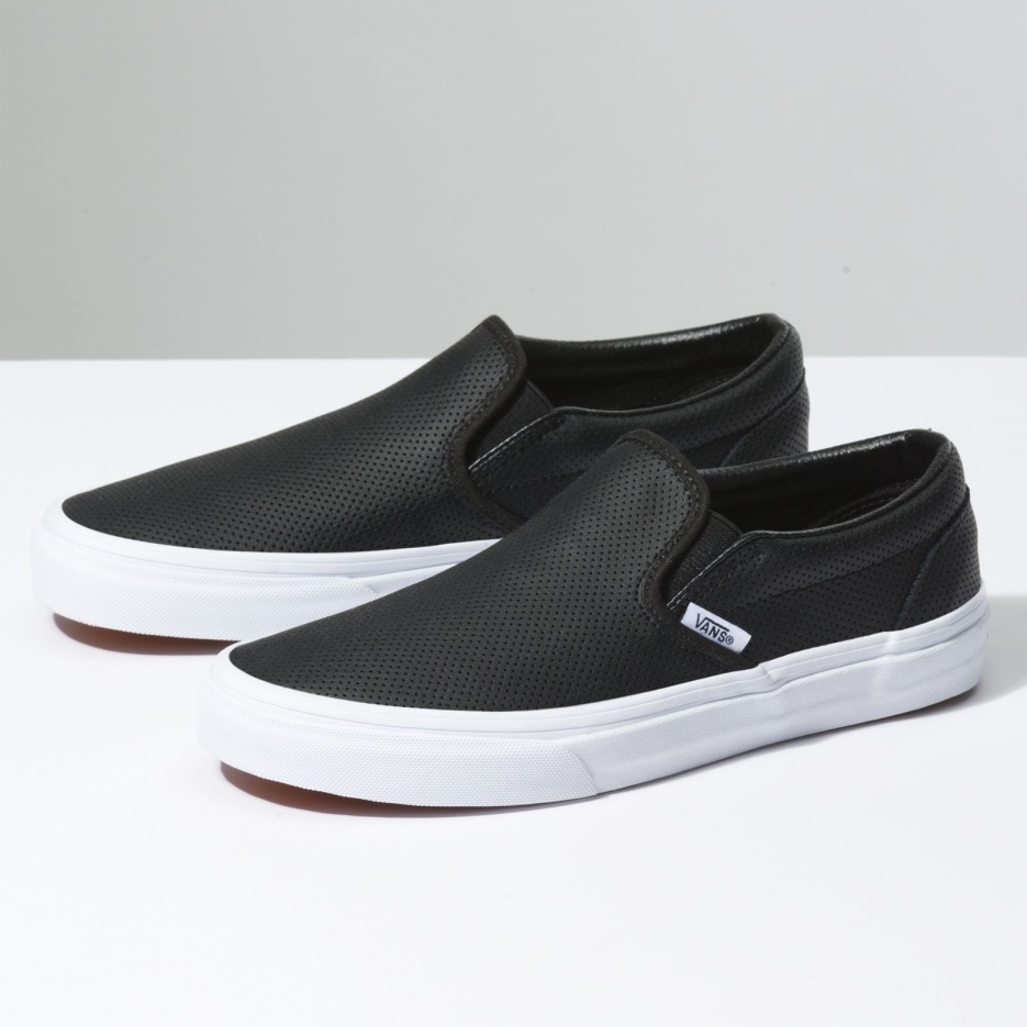 Vans Cuir Perf Slip-on Noir