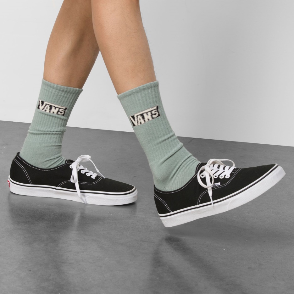 Vans Season Color Crew Sock Taille 9.5-13 Vert Milieu