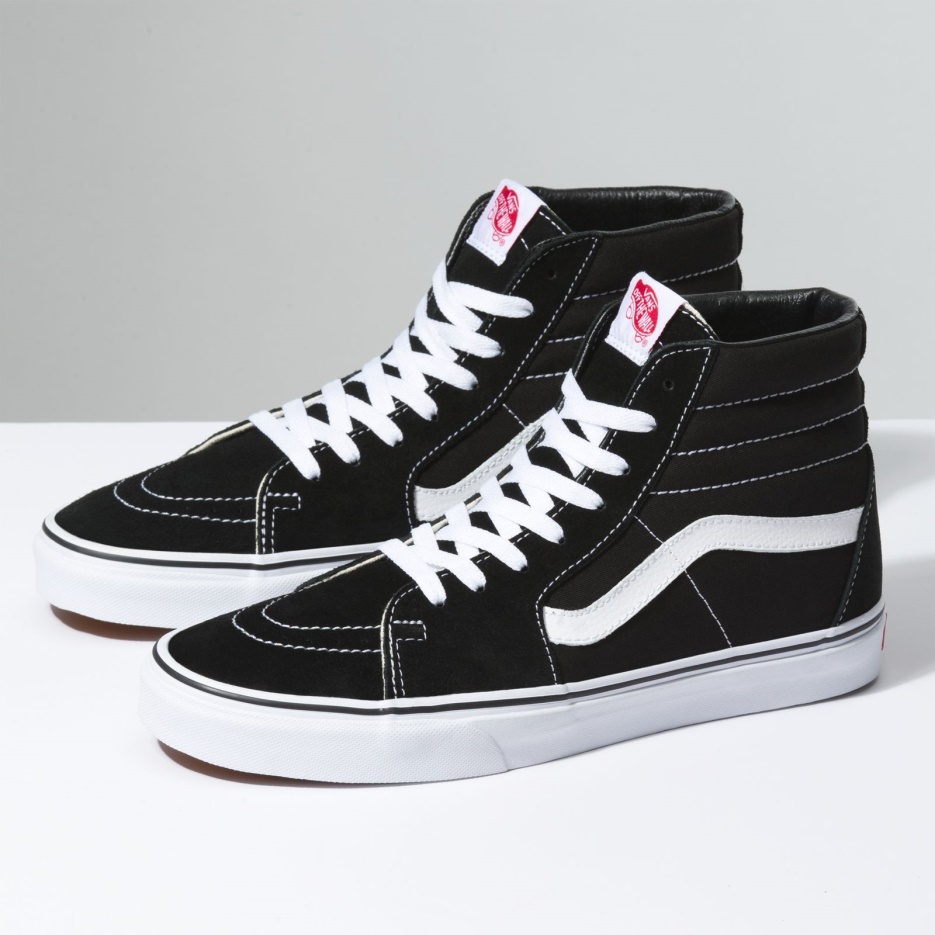 Vans Sk8-hi Noir-noir-blanc Homme