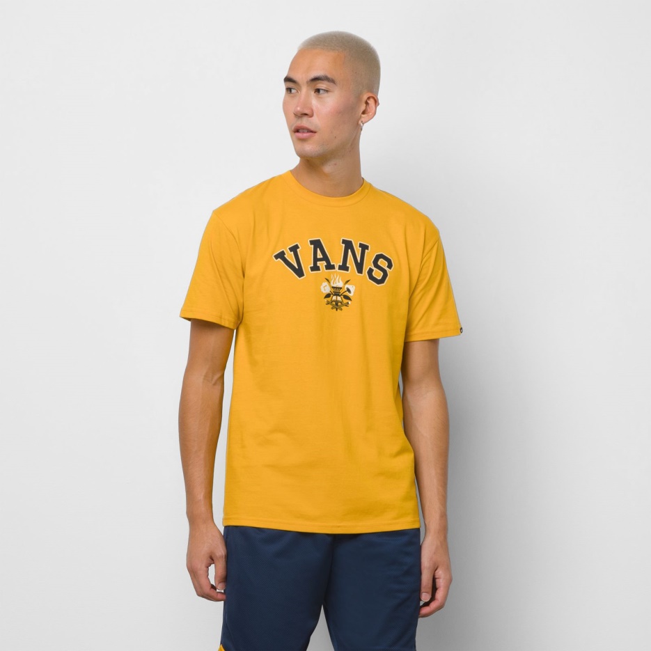 Vans Slack & Field Classic Pe T-shirt Jaune Doré