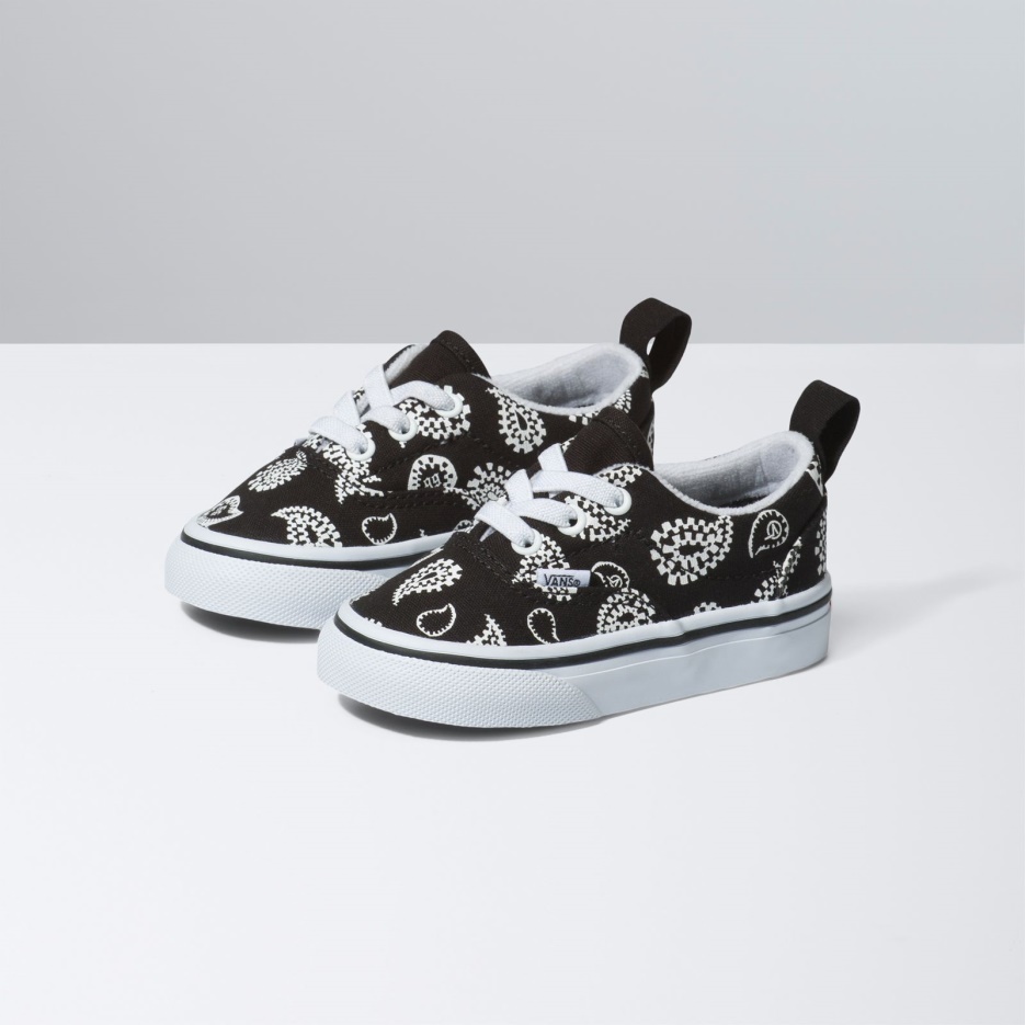 Vans Enfant En Bas âge Era élastique Dentelle Check Paisley Noir