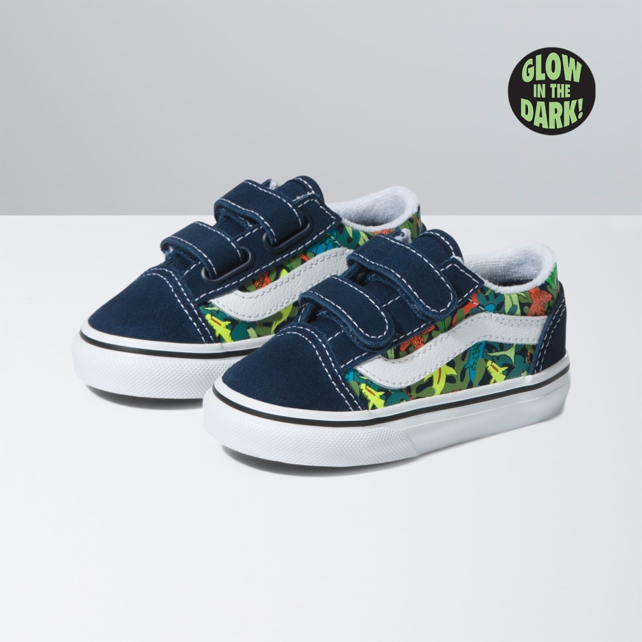 Vans Bambin Old Skool V Glow Sharks Dress Blues