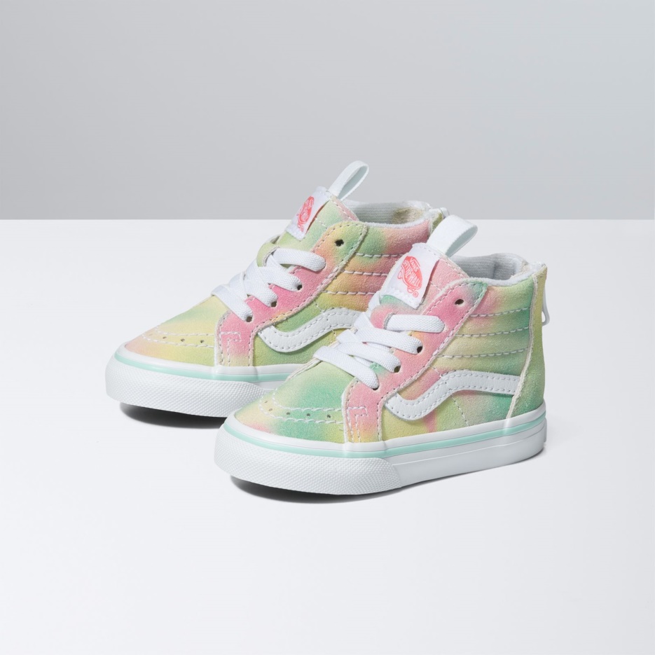 Vans Bambin Daim Arc-en-ciel Sk8-hi Zip Pastel Multi