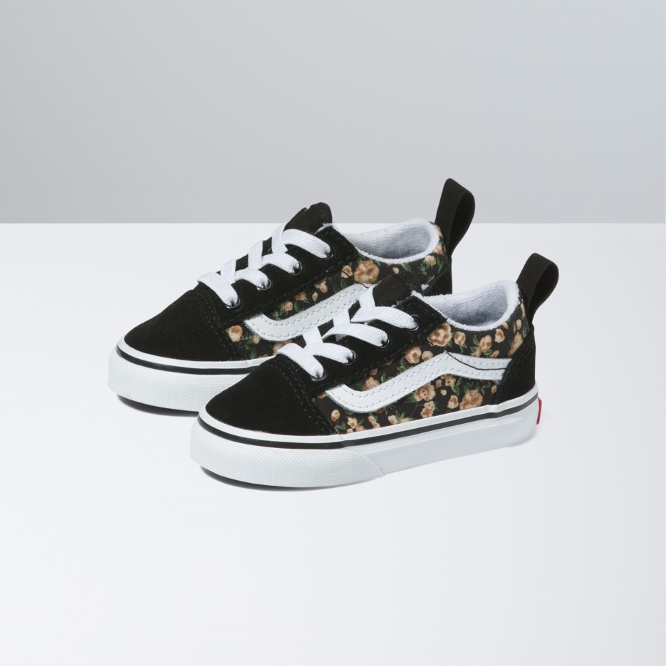Vans Bambin Rose Dream Old Skool élastique Dentelle Noir-blanc