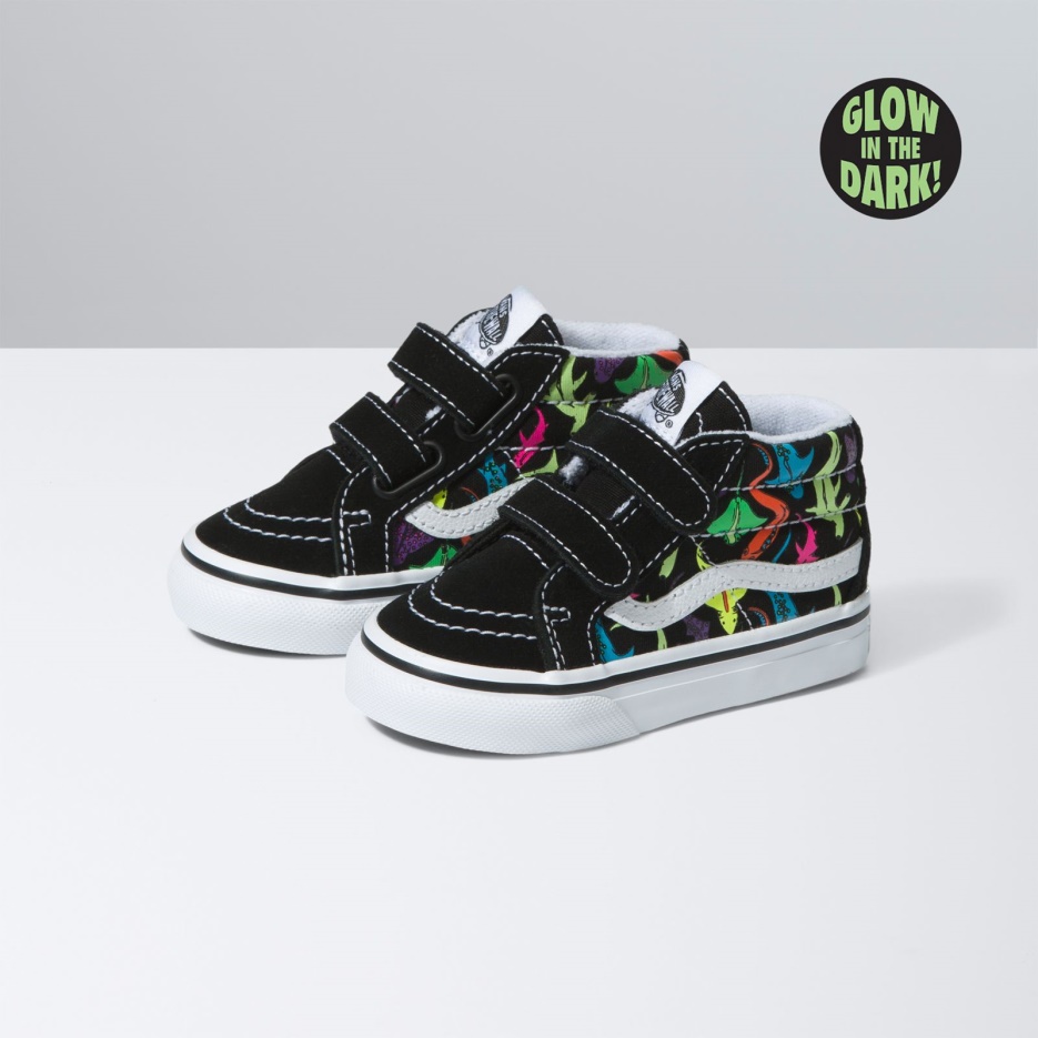 Vans Bambin Sk8-mid Reissue V Glow Sharks Noir Multi