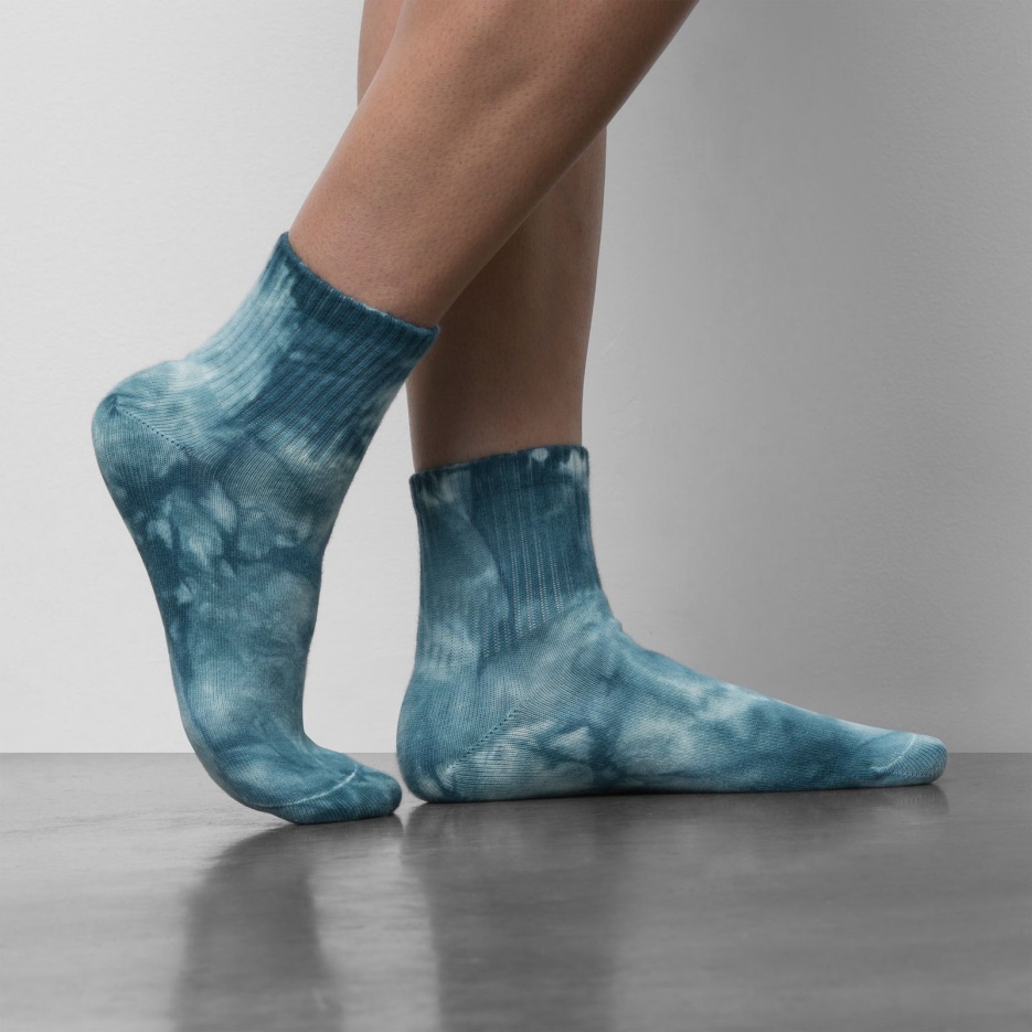 Vans Wash Half Crew Sock 6.5-10 Deep Teal-marshmallow