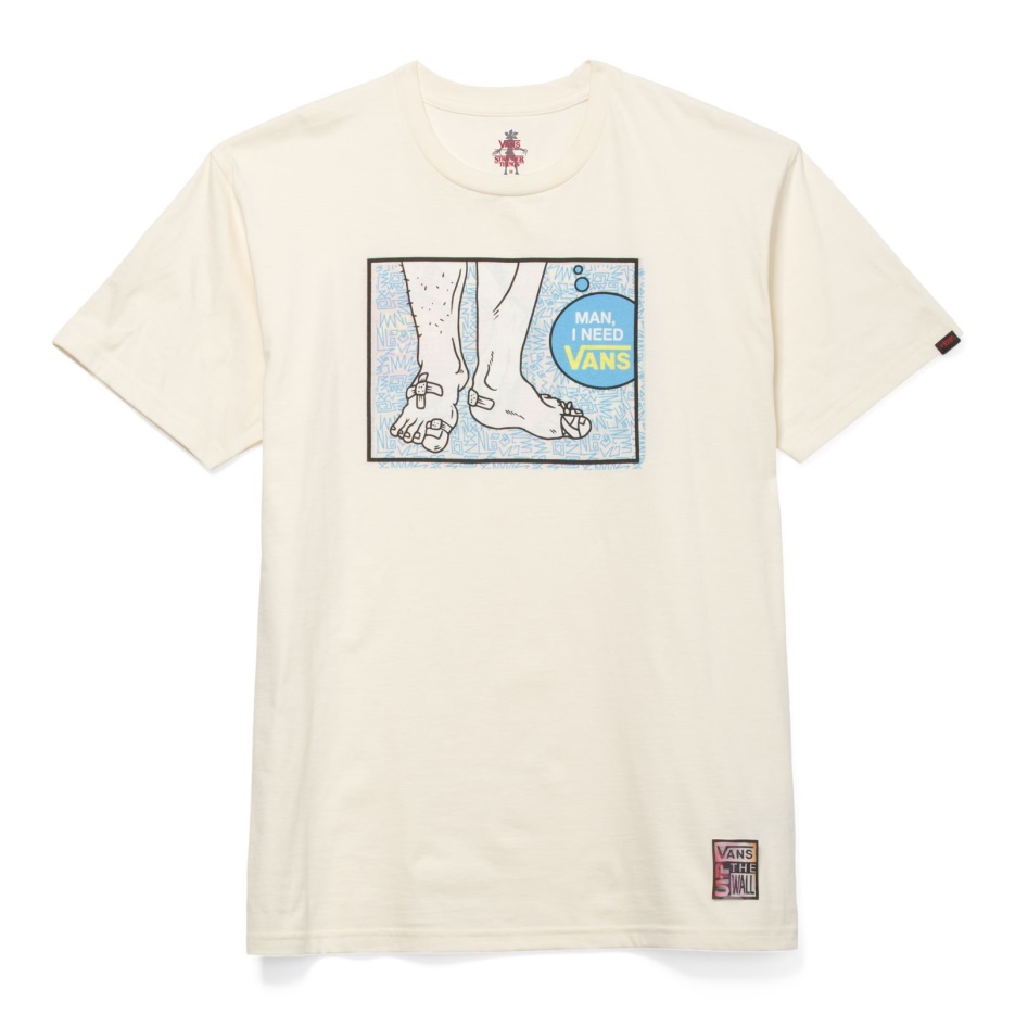 Vans X Choses étranges J'ai Besoin De Vans T-shirt Réversible Blanc Antique