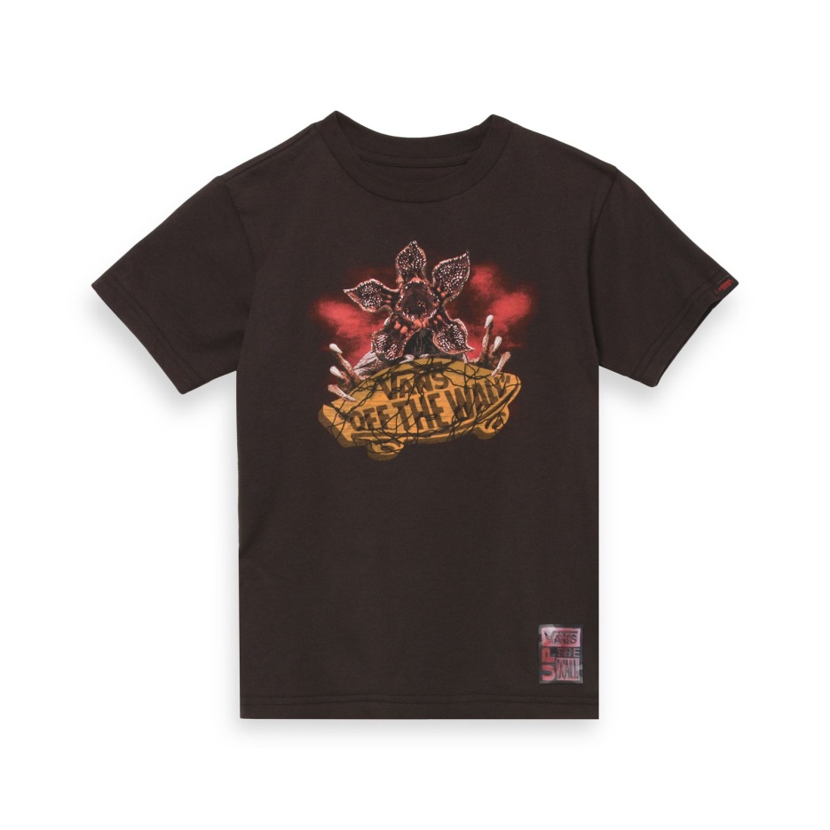 Vans X Choses étranges T-shirt Petits Enfants Noir