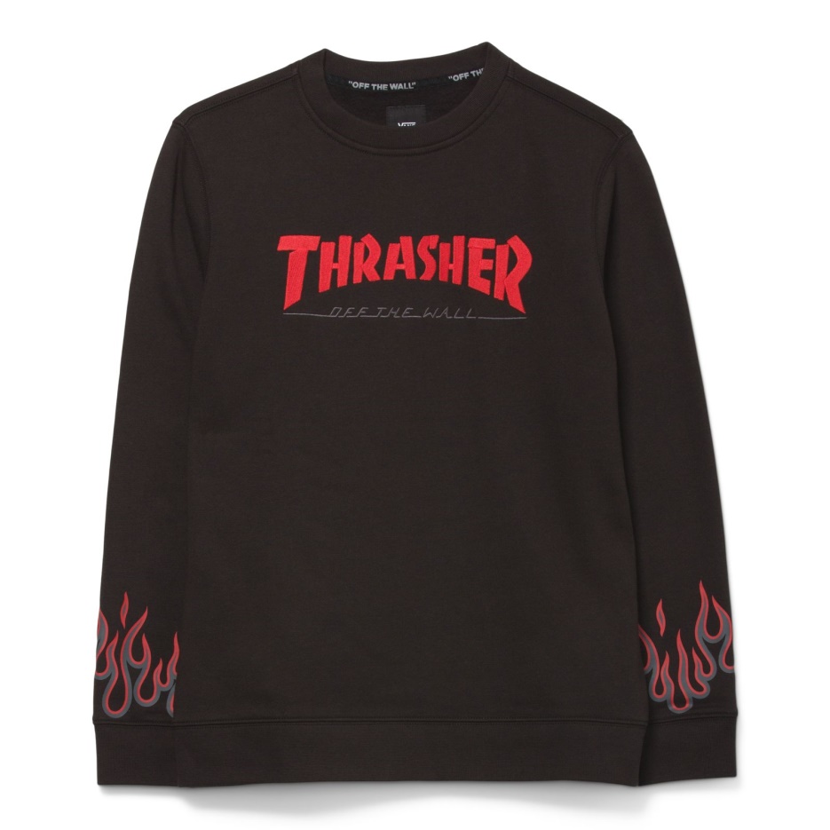 Vans X Thrasher Enfants Flamme Ras Du Cou Noir