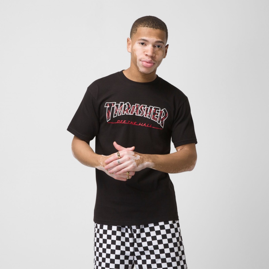 Vans X Thrasher Off The Wall Logo T-shirt Noir