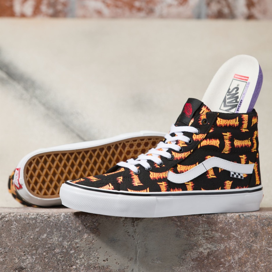Vans X Thrasher Skate Sk8-hi Noir-multi