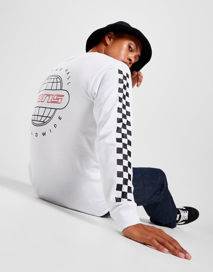 Vans Worldwide T-shirt Manches Longues Blanc