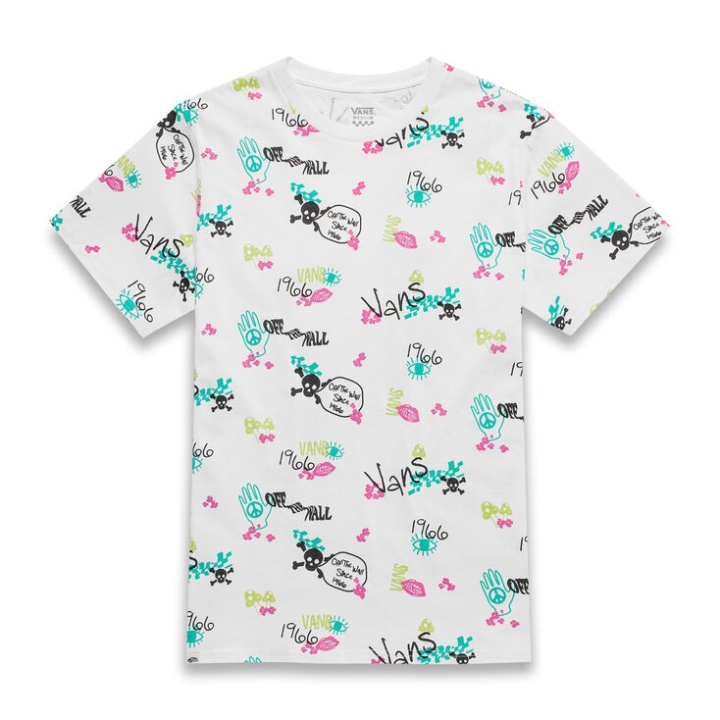 T-shirt Allover Vans Gribouillis Blanc
