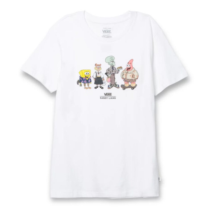 Sandy Liang Pour Bob L'éponge X Vans Petit Ami Tee Blanc