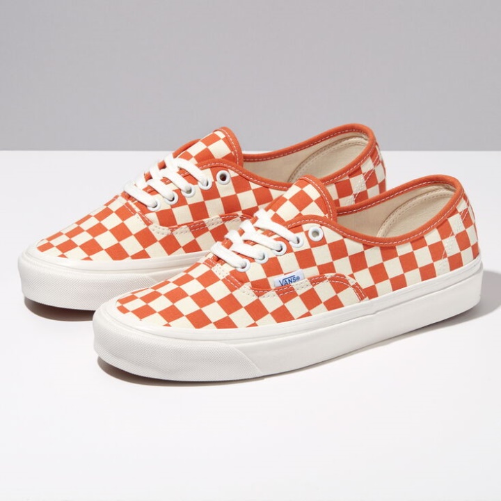 Vans Anaheim Factory Damier Authentique 44 Dx Damier Orange Brûlé