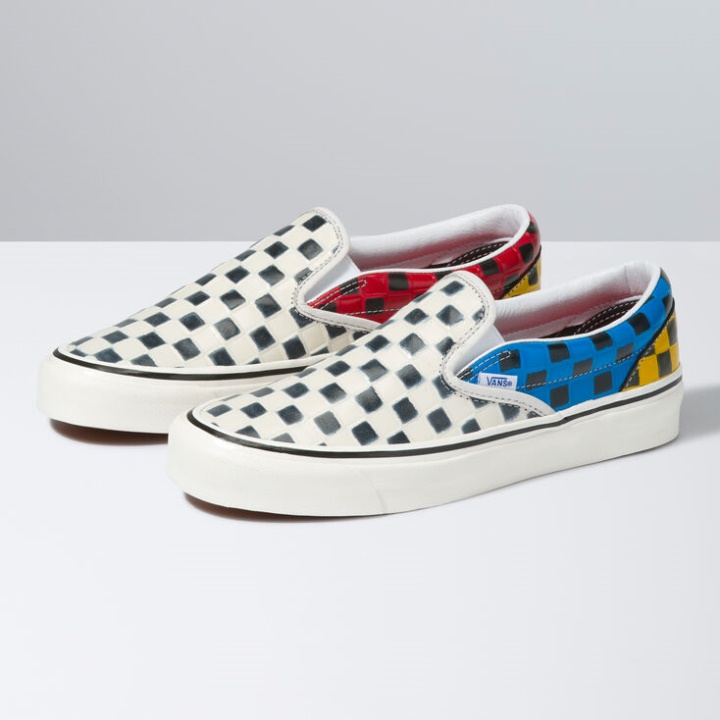Vans Anaheim Factory Cuir Check Classique Slip-on 98 Dx Cuir Check-multi