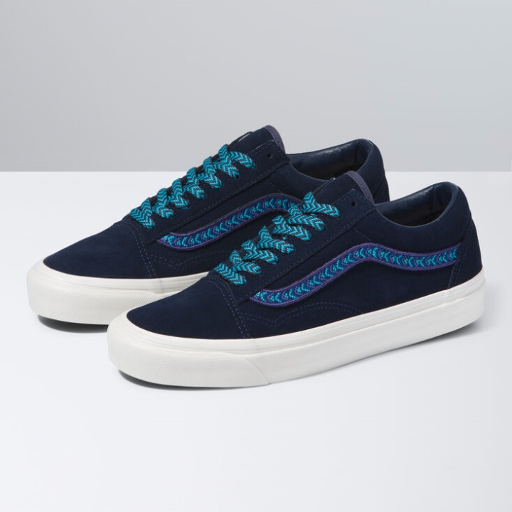 Vans Anaheim Factory Old Skool 36 Dx Atoll Bleu Marine Teint