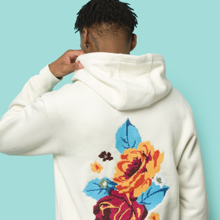 Vans Anaheim Tapisserie Floral Pullover Hoodies Naturel
