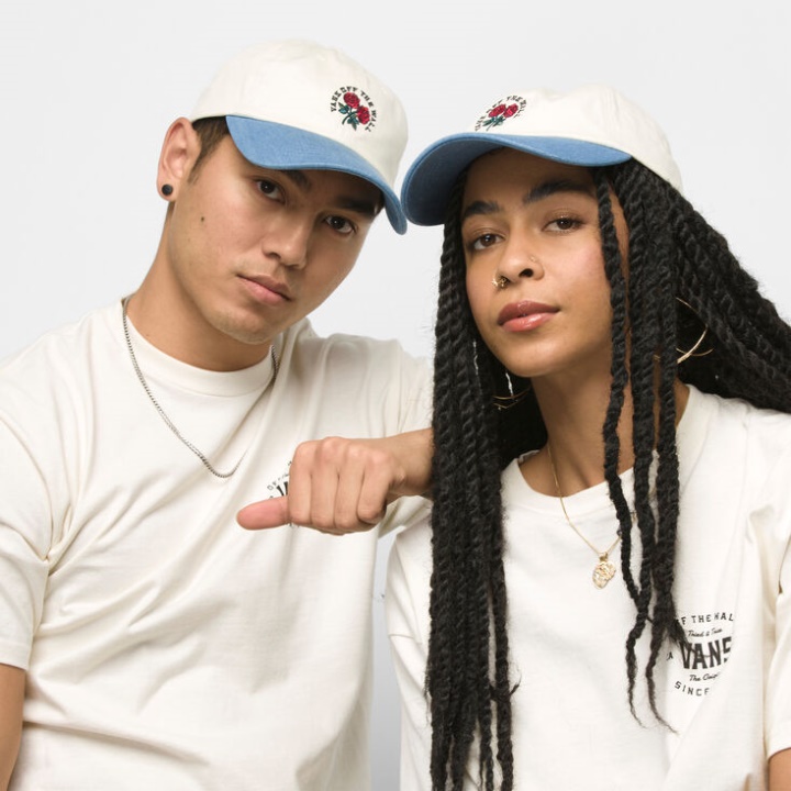 Vans Camburn Incurvé Bill Jockey Chapeau Blanc Antique