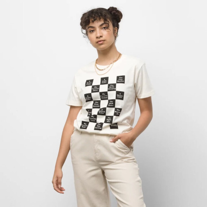 Vans Damier Jour T-shirt Marshmallow