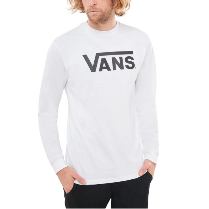 Vans Classic T-shirt Manches Longues Blanc-noir