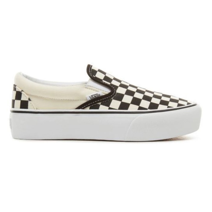 Vans Classic Slip On Platform Noir-blanc-blanc