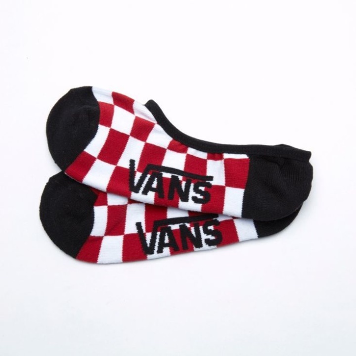 Vans Classic Super No Show 6.5-9 3pk Carreaux Rouge-blanc