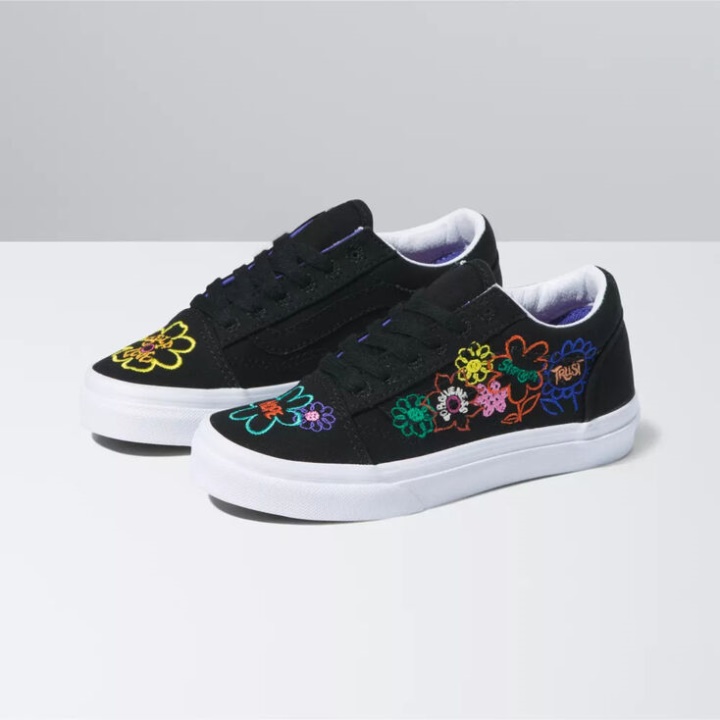 Vans Cultiver Soins Enfants Old Skool Jardin-vrai Blanc