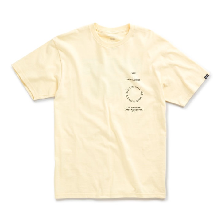 T-shirt Vans Type Distorsion Crème Double
