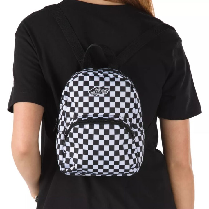 Vans Got This Mini Sac à Dos Damier Noir-blanc Femme