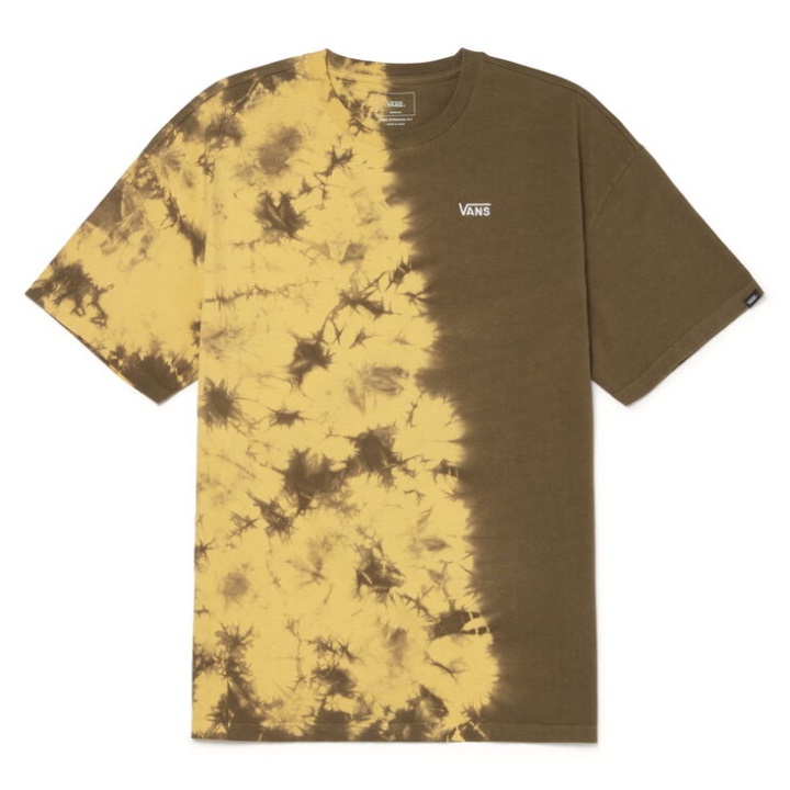Vans Half Tieye T-shirt Manches Courtes Jaune Délavé