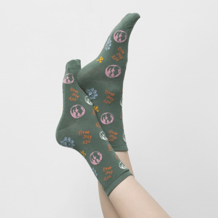 Vans Dans Nos Mains Chaussette Vert Canard