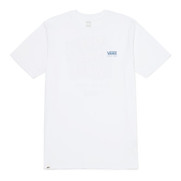Vans T-shirt à Carreaux Interfer Blanc