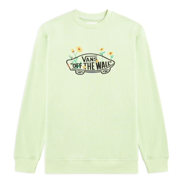 Vans Logo Crew T-shirt Manches Longues Vert Céladon