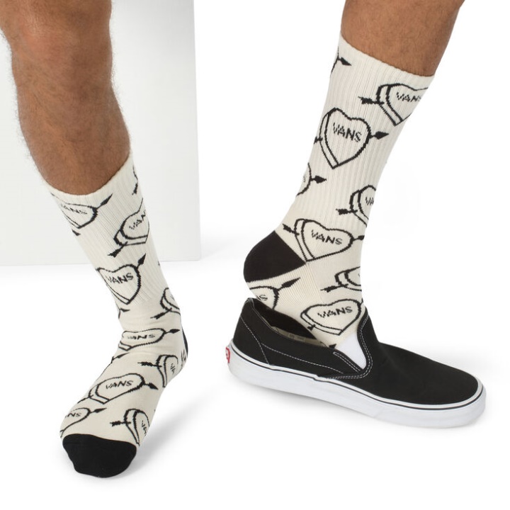 Vans Love Hate Crew Chaussettes (taille 6,5-9 1 Paire) Perle