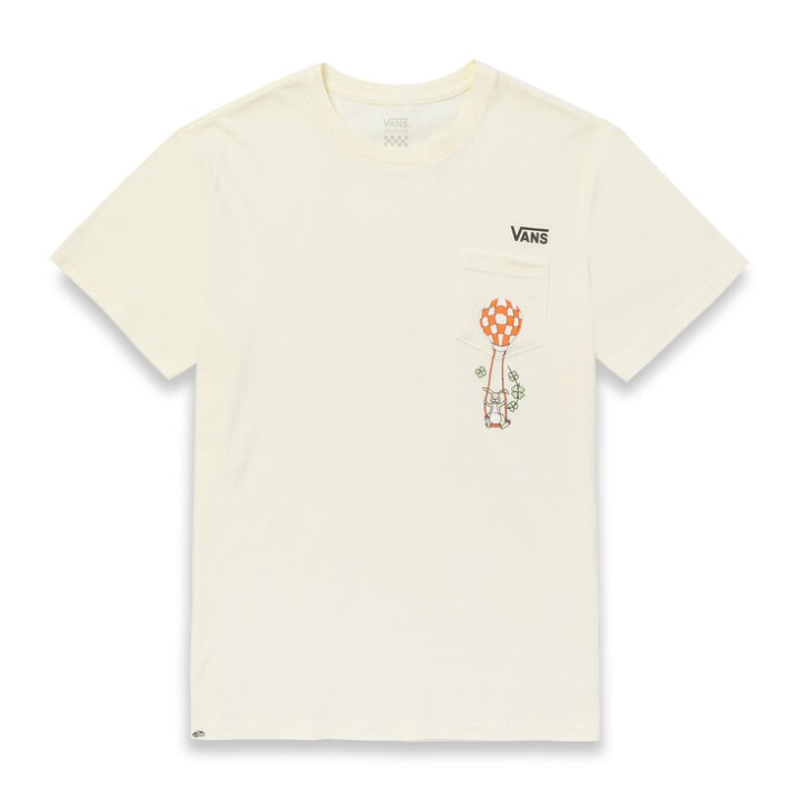 T-shirt Vans Lucky Day Poche Blanc Antique