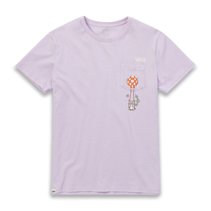 Vans Lucky Day Poche T-shirt Lavande Brouillard