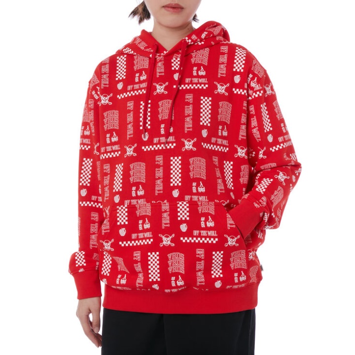 Vans New Varsity Sweat à Capuche Rouge Scramble