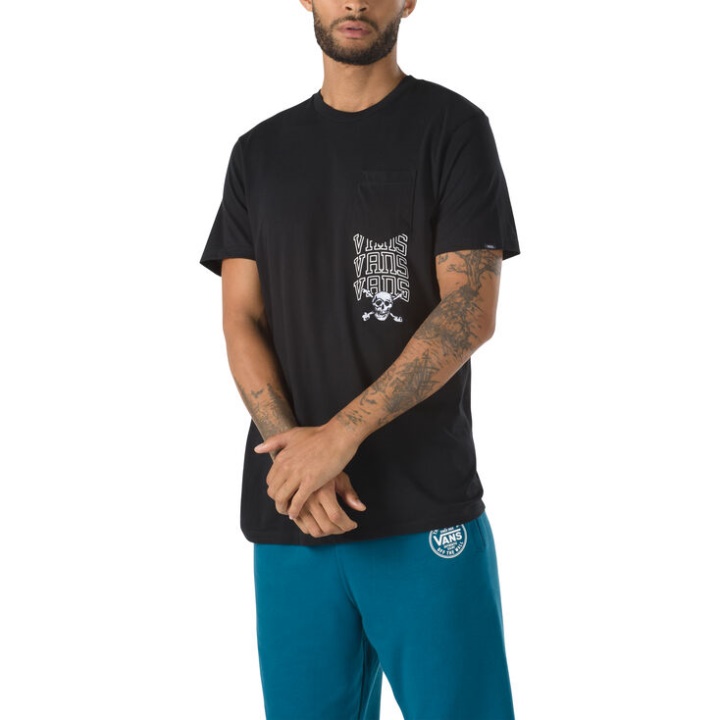 Vans Nouveau T-shirt à Poche Varsity Noir