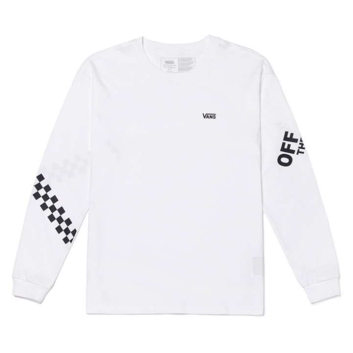 Vans Off The Wall T-shirt Manches Longues Classique Blanc
