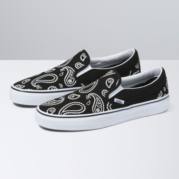Vans Peace Paisley Classique Sans Lacets Noir-true White