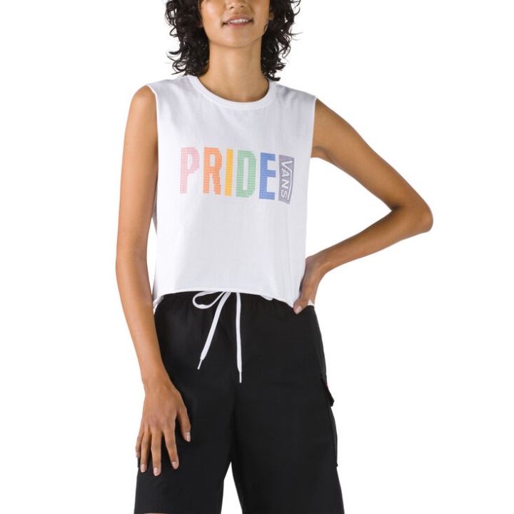 Vans Pride Muscle Tank Blanc