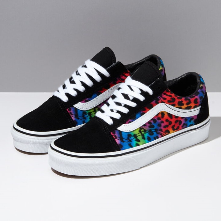 Vans Rainbow Spot Léopard Old Skool Noir-true White