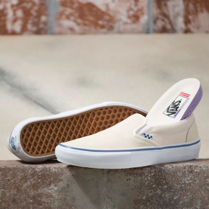 Vans Toile Brute Skate Slip-on Toile Brute Classique Blanc
